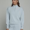 Women 7 Diamonds Pullovers | Rev Crop Quarter-Zip