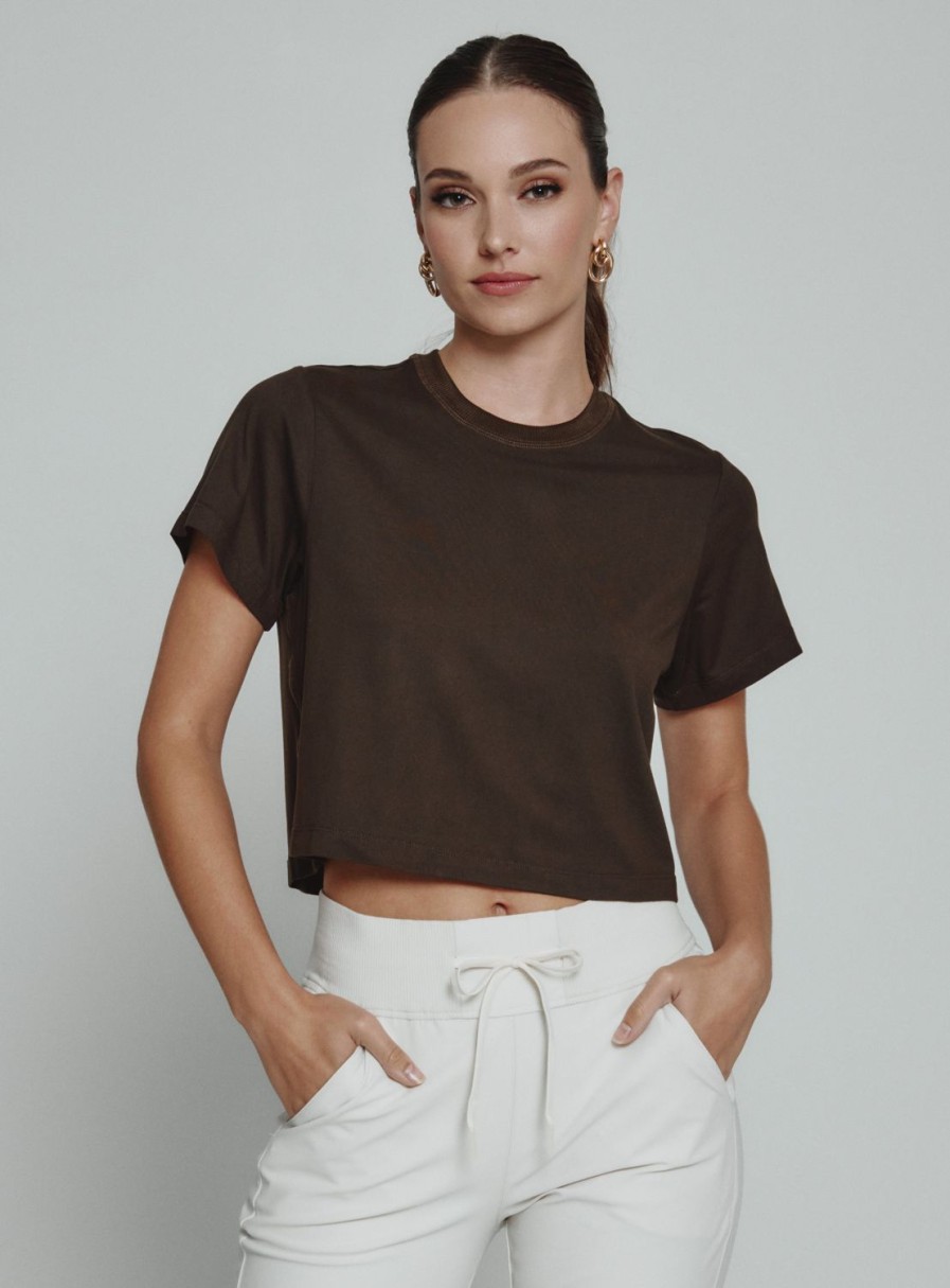 Women 7 Diamonds Short Sleeve | Core Relaxed Crop Crew Tee