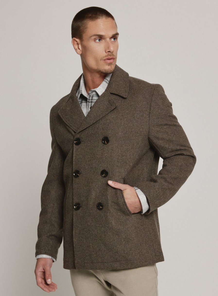 Men 7 Diamonds Jackets | Generation Wool Peacoat