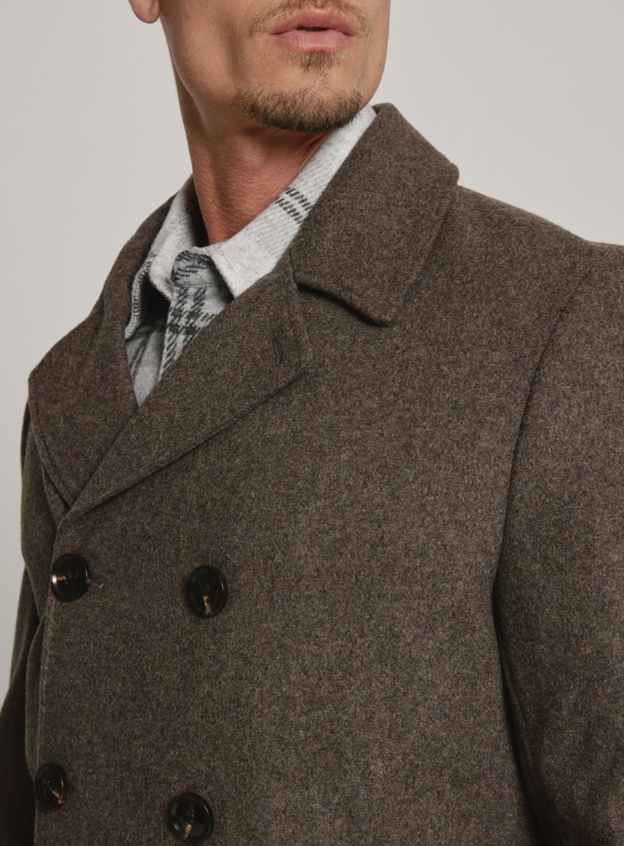 Men 7 Diamonds Jackets | Generation Wool Peacoat