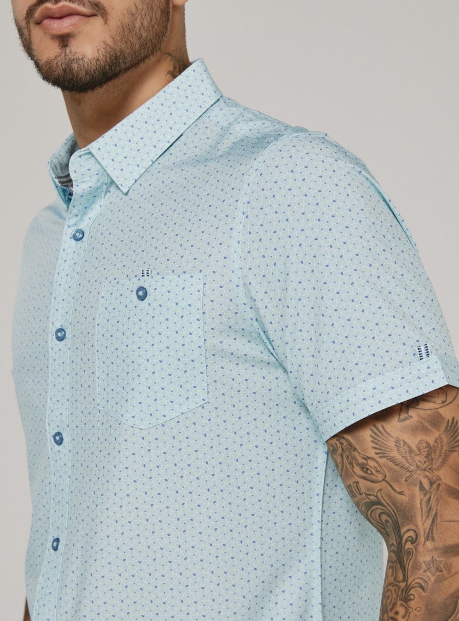 Men 7 Diamonds Short Sleeve | Ostin Short Sleeve Shirt