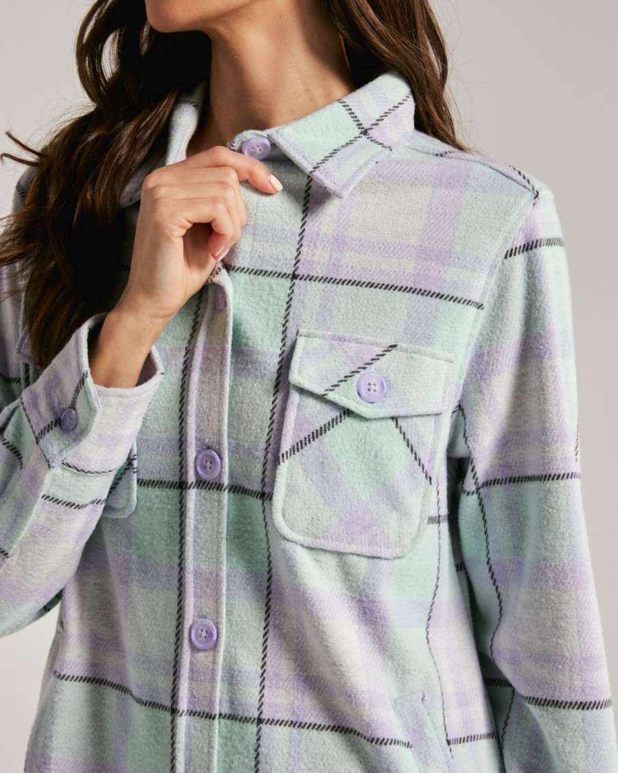 Women 7 Diamonds Jackets | Generation Plaid Shacket