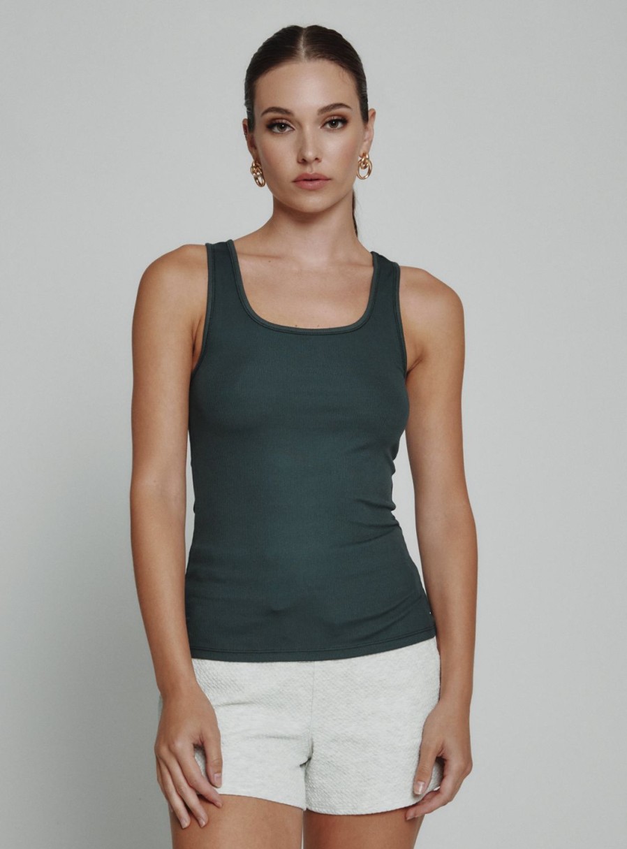 Women 7 Diamonds Tank | Core Ribbed Full Length Tank