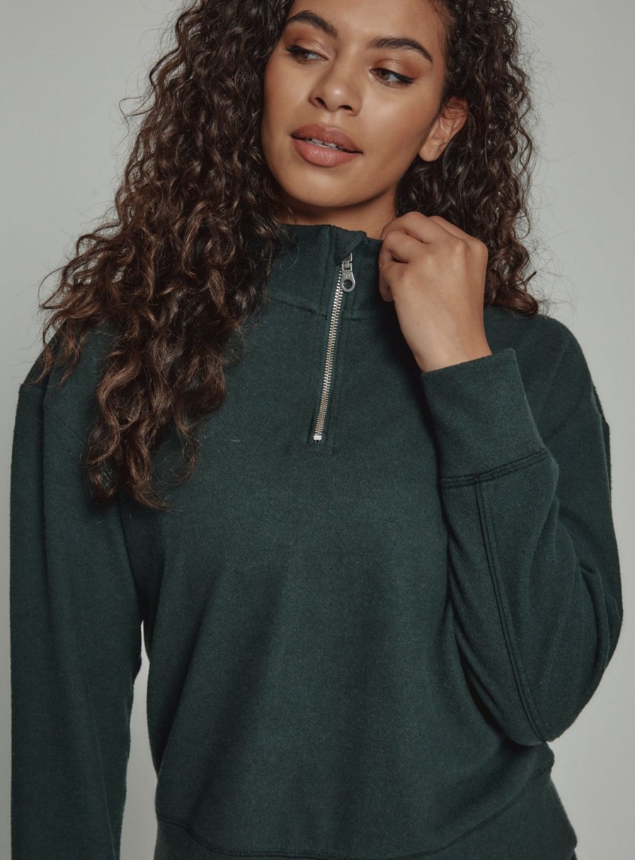 Women 7 Diamonds Long Sleeve | Generation Soft Quarter-Zip Pullover