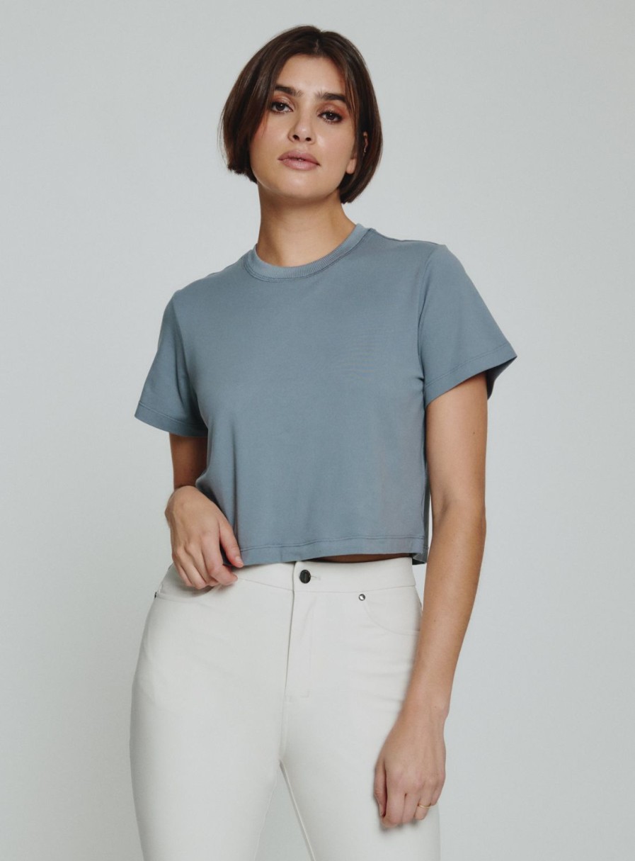 Women 7 Diamonds Short Sleeve | Core Relaxed Crop Crew Tee