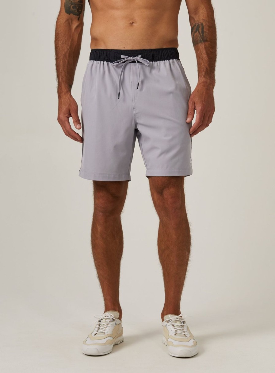 Men 7 Diamonds Shorts | Solid Contrast Core Active 7" Short