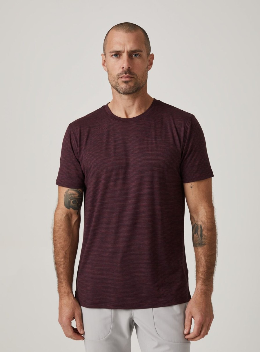 Men 7 Diamonds Tees & Henleys | Core Striped Crew Neck Tee