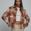 Women 7 Diamonds Jackets | Generation Crop Fringe Jacket