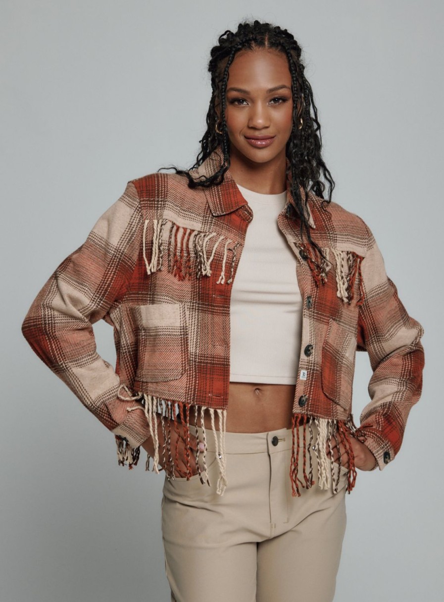 Women 7 Diamonds Jackets | Generation Crop Fringe Jacket