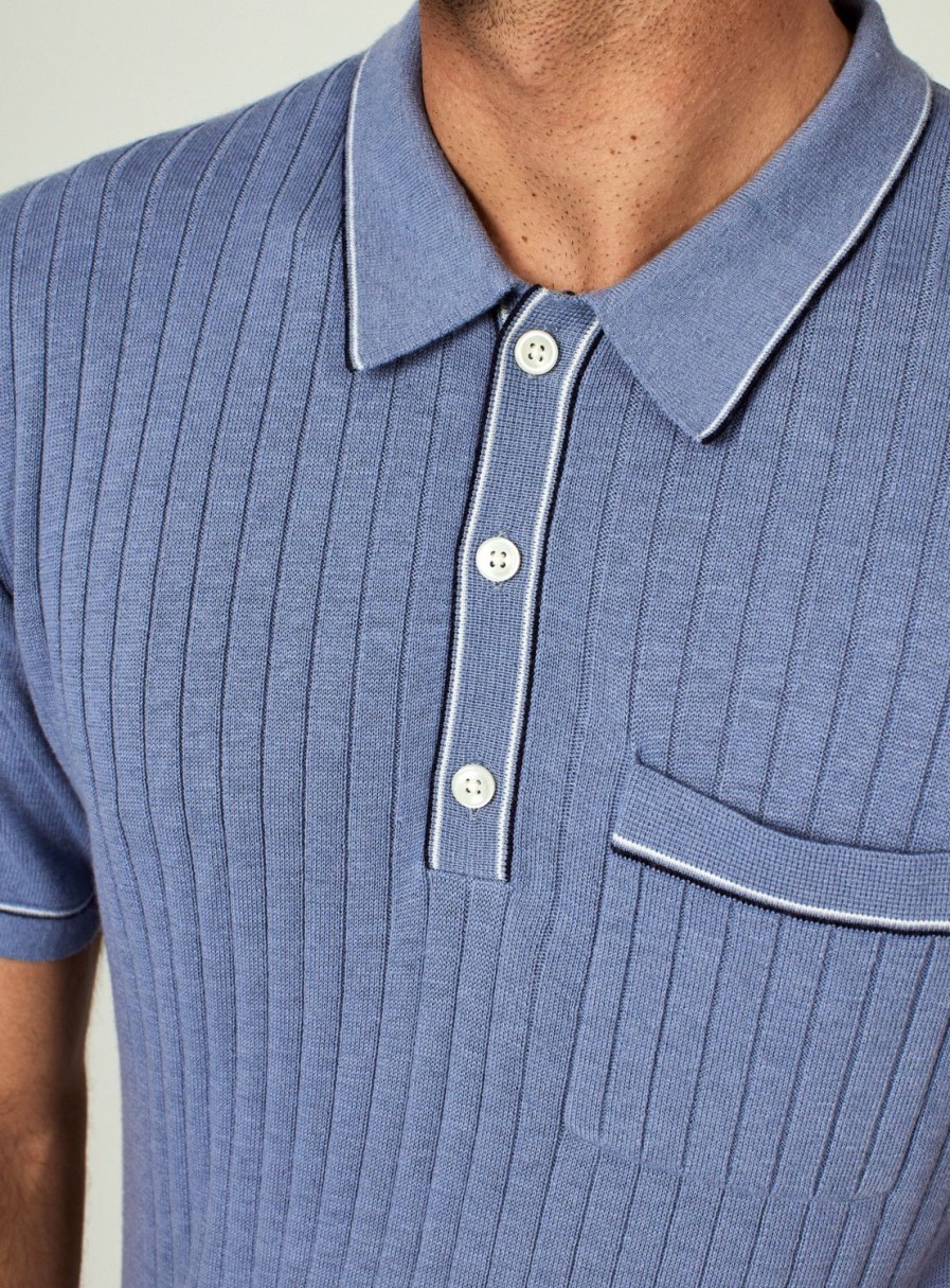 Men 7 Diamonds Polos | Enzo Striped Sweater Polo