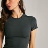 Women 7 Diamonds Short Sleeve | Core Ribbed Crop Tee