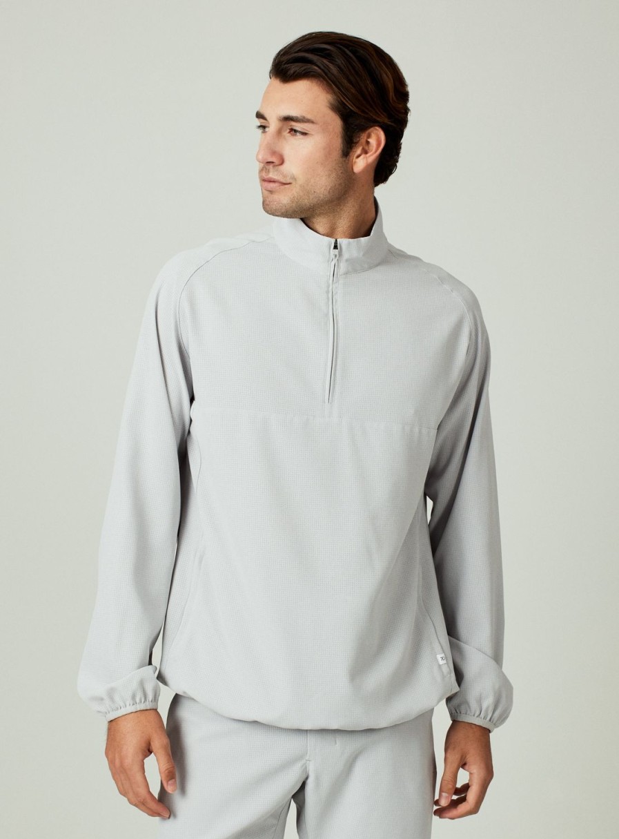 Men 7 Diamonds Pullovers | Oxygenate Solid Quarter-Zip Pullover