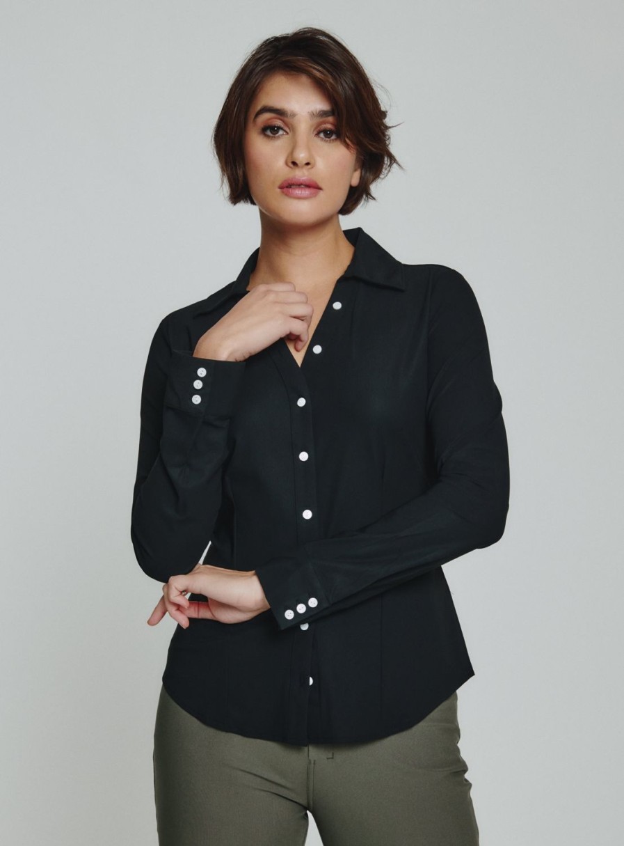 Women 7 Diamonds Long Sleeve | Luxe Blouse