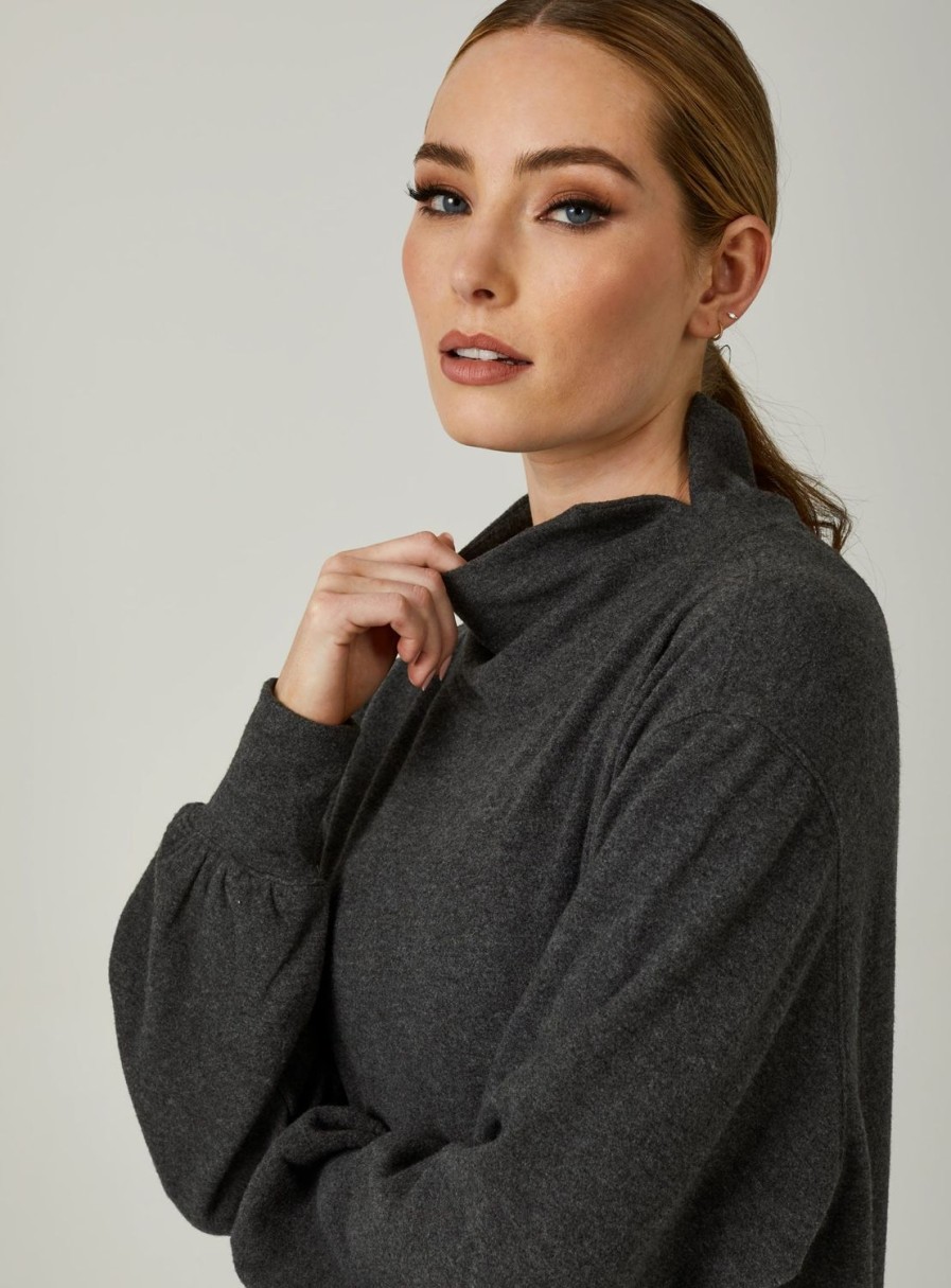 Women 7 Diamonds Long Sleeve | Generation Soft Mockneck Pullover