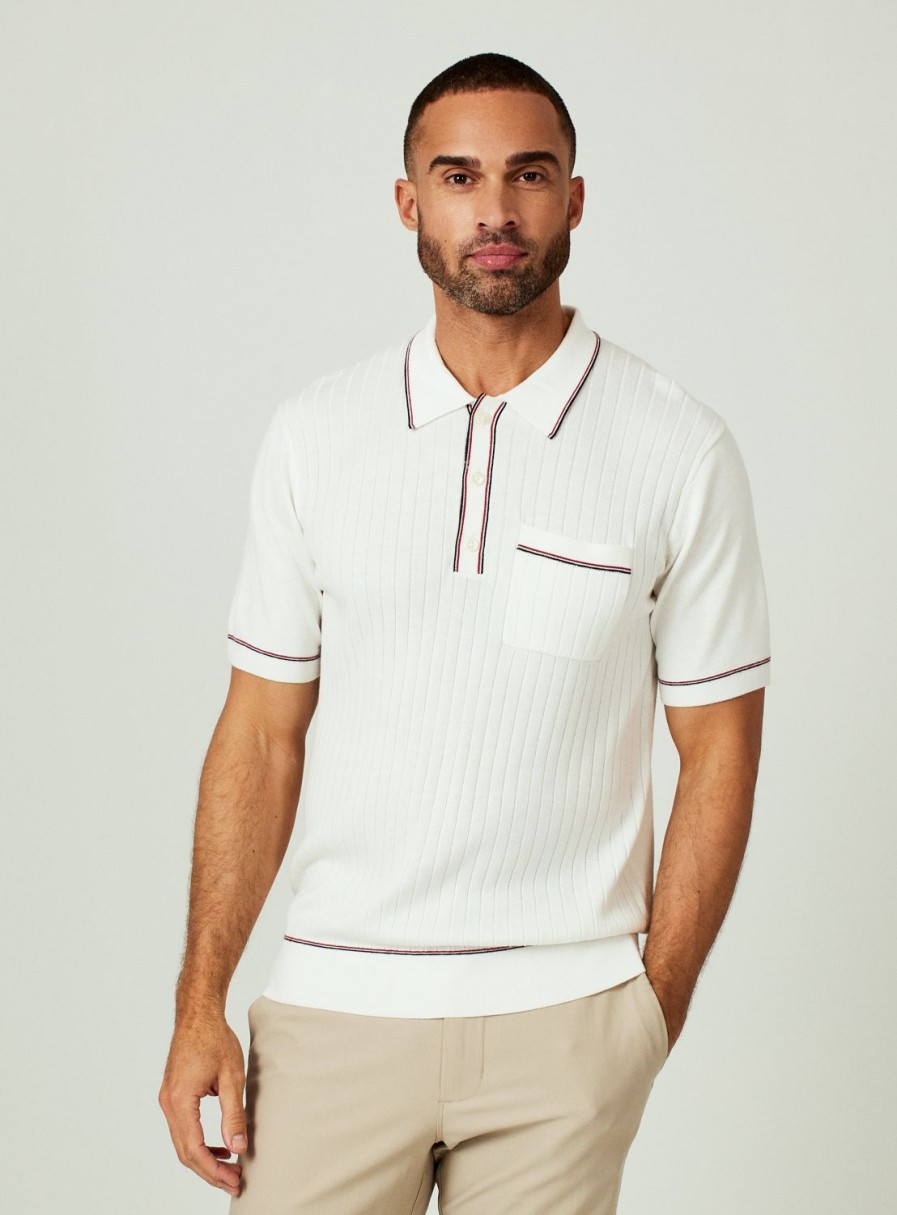 Men 7 Diamonds Polos | Enzo Striped Sweater Polo