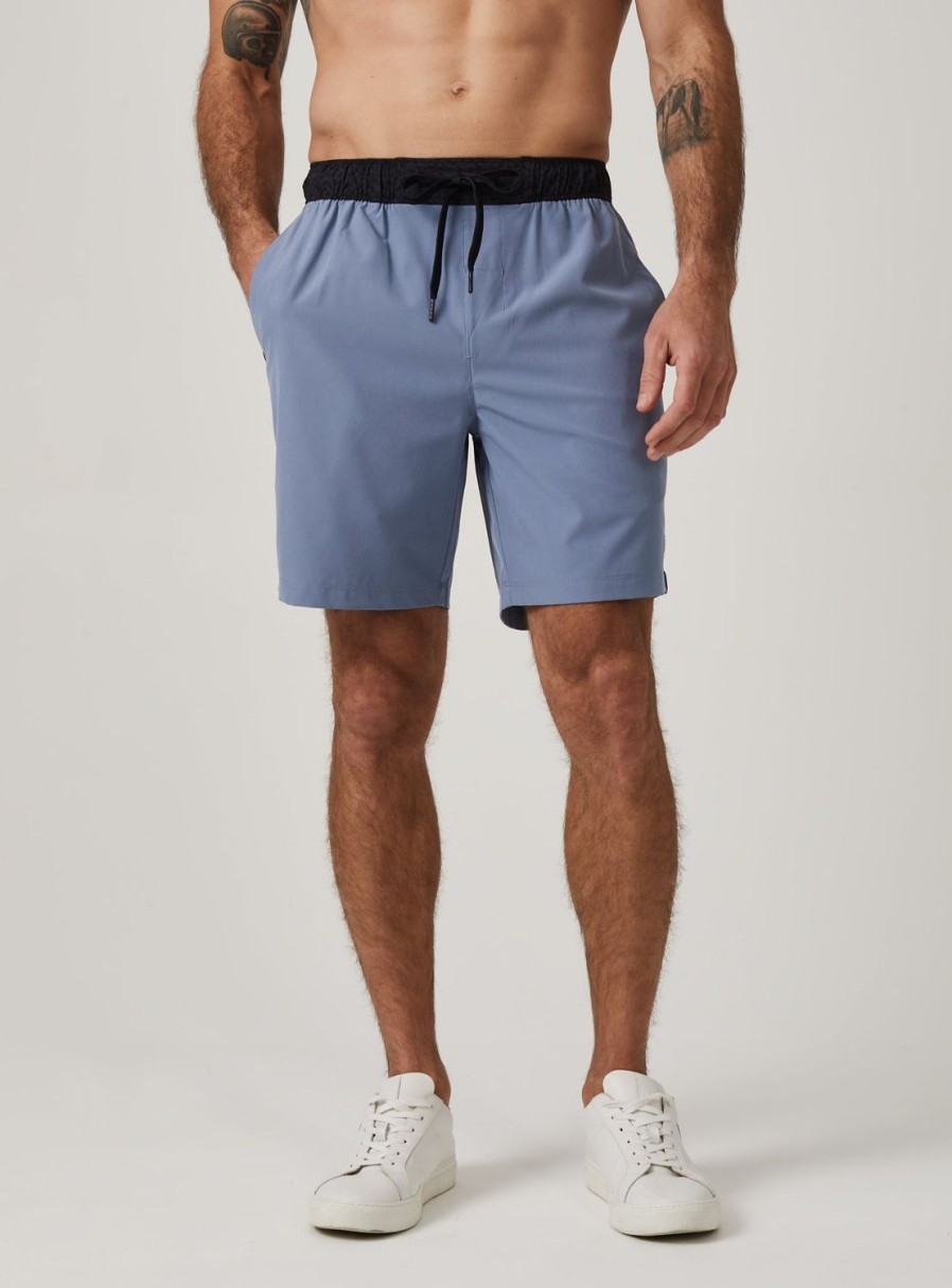 Men 7 Diamonds Shorts | Solid Contrast Core Active 7" Short