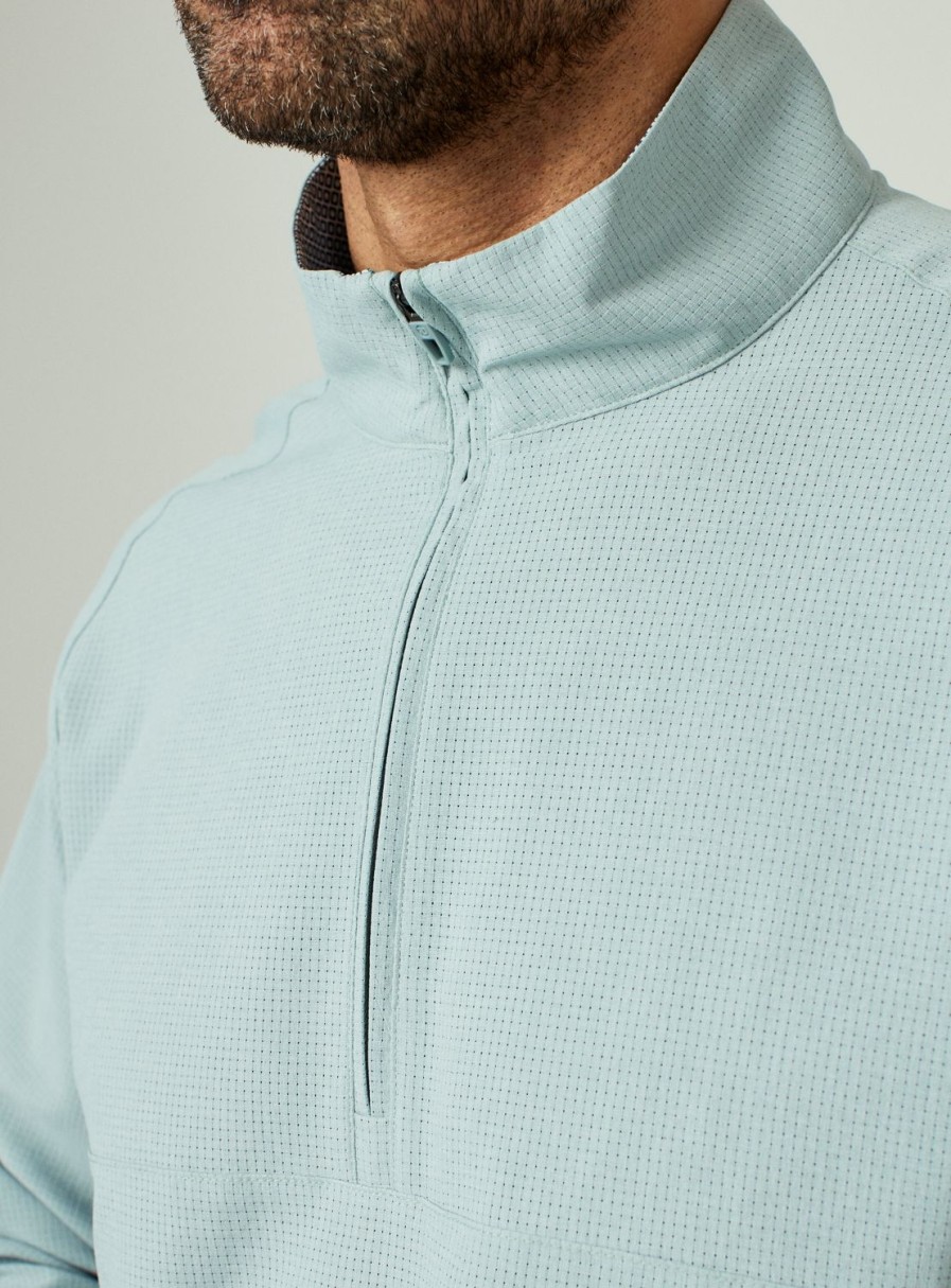 Men 7 Diamonds Pullovers | Oxygenate Solid Quarter-Zip Pullover