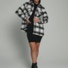 Women 7 Diamonds Jackets | Lexi Plaid Shacket