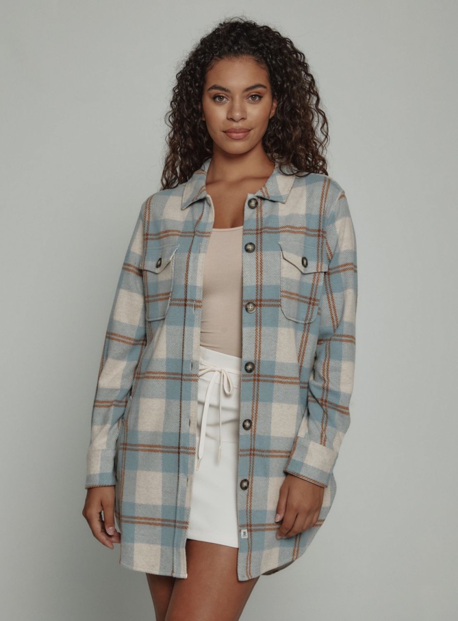 Women 7 Diamonds Jackets | Generation Plaid Shacket