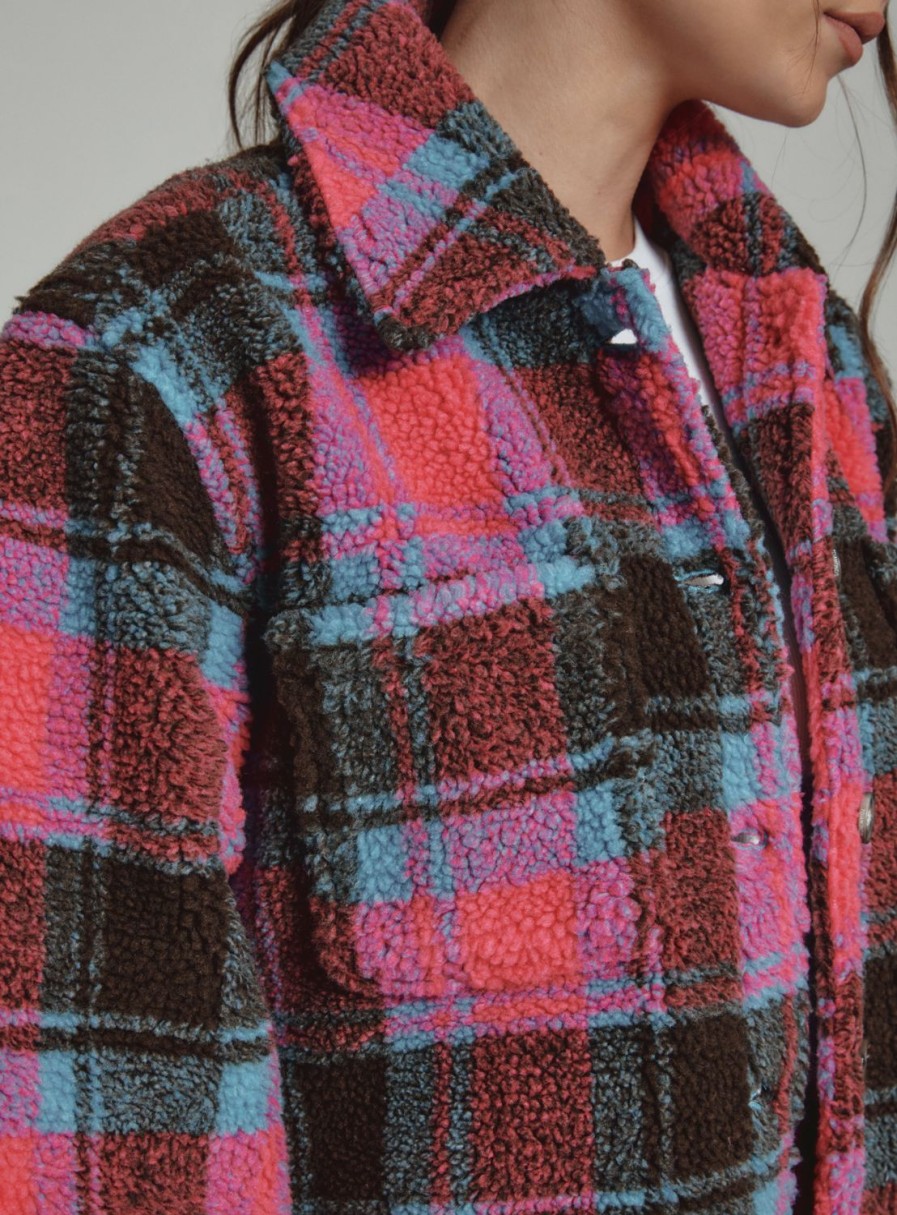 Women 7 Diamonds Jackets | Bailey Plaid Shacket