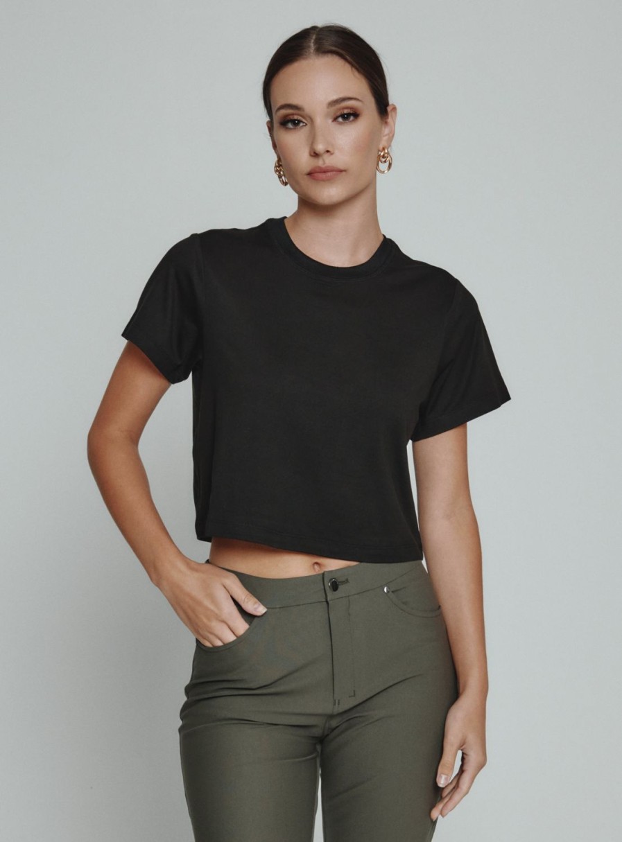 Women 7 Diamonds Short Sleeve | Core Relaxed Crop Crew Tee