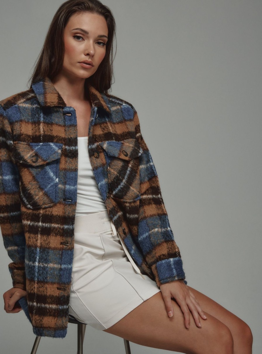 Women 7 Diamonds Jackets | Murphy Plaid Shacket