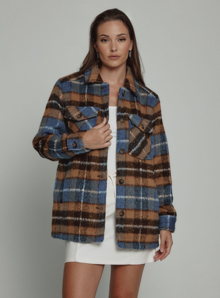 Women 7 Diamonds Jackets | Murphy Plaid Shacket