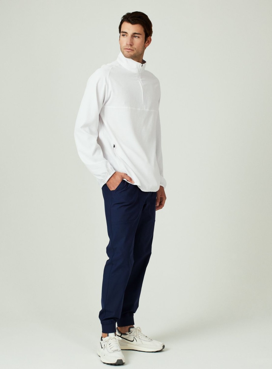 Men 7 Diamonds Pullovers | Oxygenate Solid Quarter-Zip Pullover