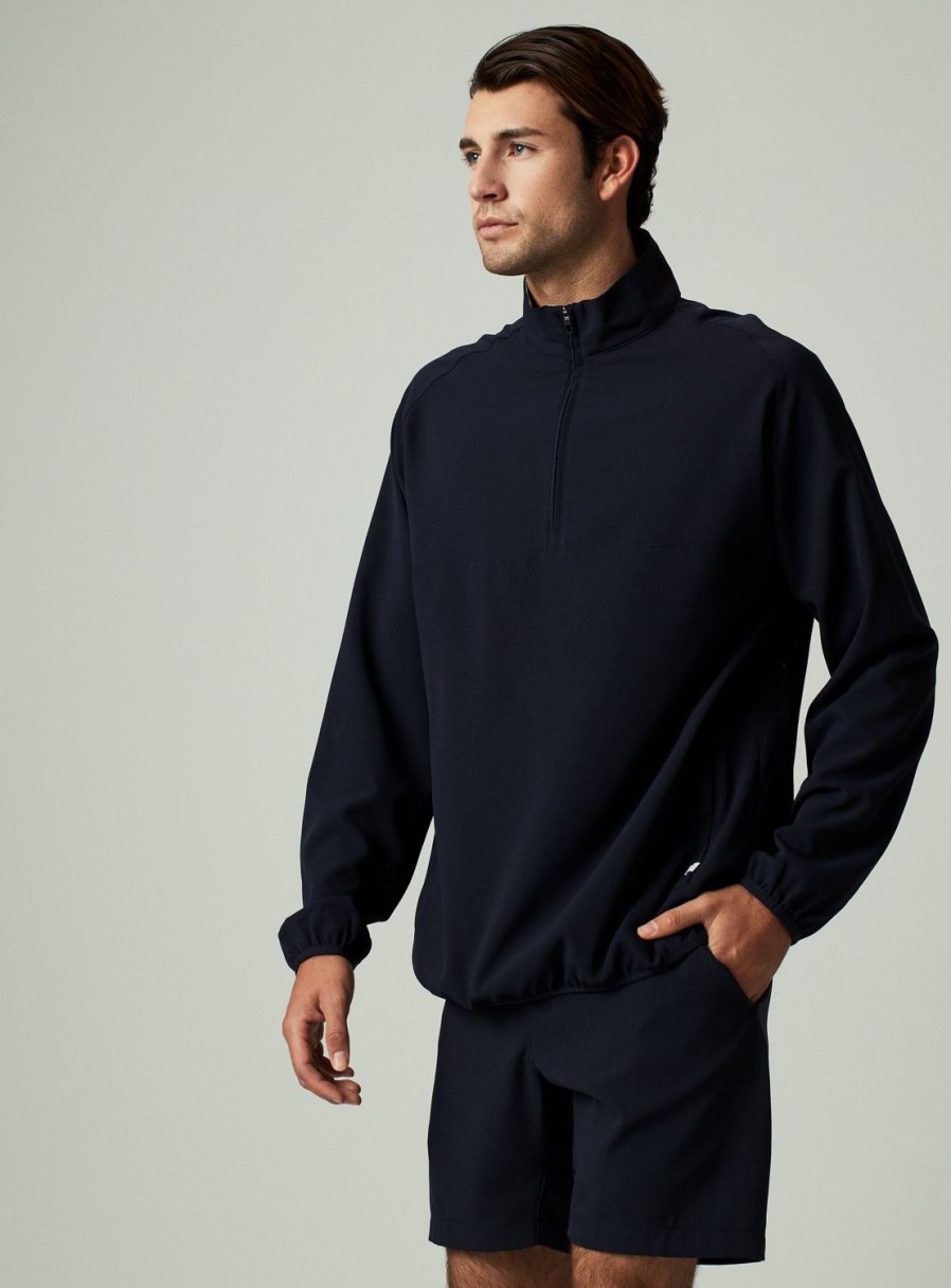 Men 7 Diamonds Pullovers | Oxygenate Solid Quarter-Zip Pullover