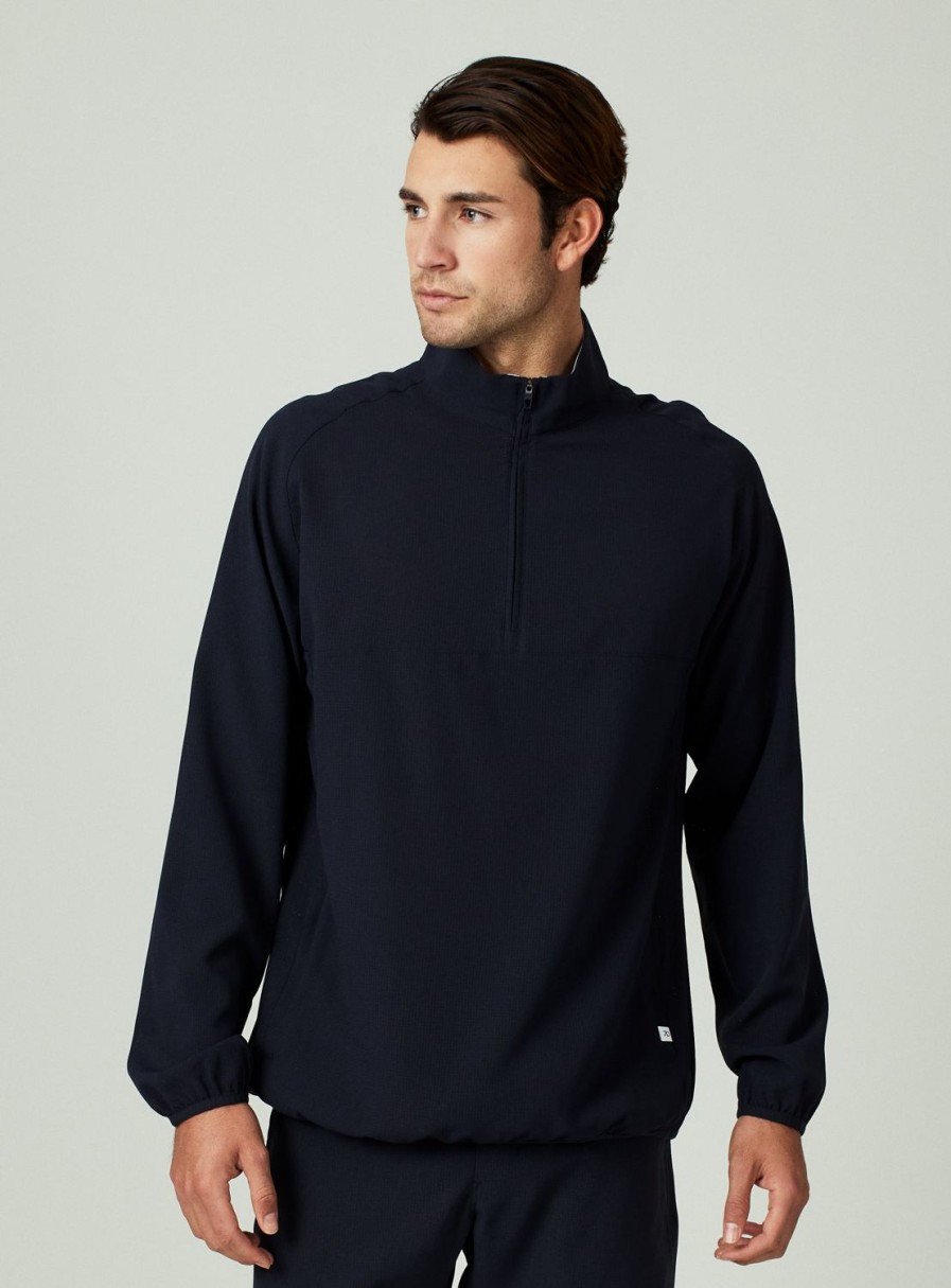 Men 7 Diamonds Pullovers | Oxygenate Solid Quarter-Zip Pullover