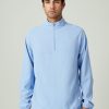 Men 7 Diamonds Pullovers | Oxygenate Solid Quarter-Zip Pullover