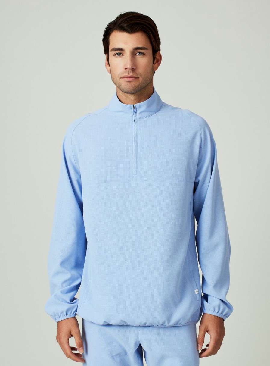 Men 7 Diamonds Pullovers | Oxygenate Solid Quarter-Zip Pullover