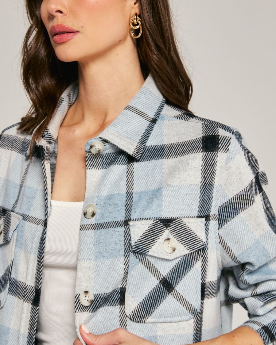 Women 7 Diamonds Jackets | Generation Plaid Shacket