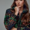 Women 7 Diamonds Jackets | Snoh Plaid Shacket