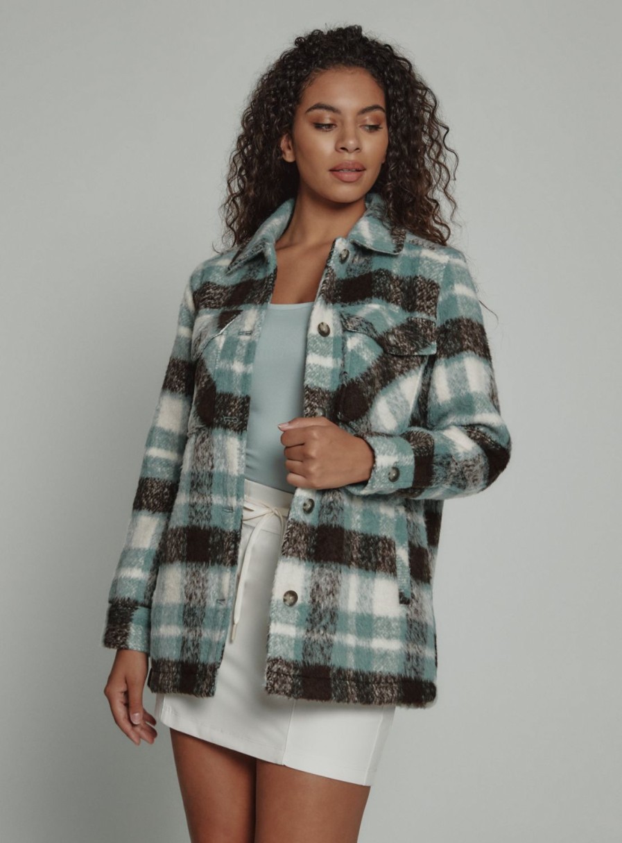 Women 7 Diamonds Jackets | Addie Plaid Shacket