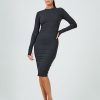 Women 7 Diamonds Midi | Core Ribbed Long Sleeve Dress