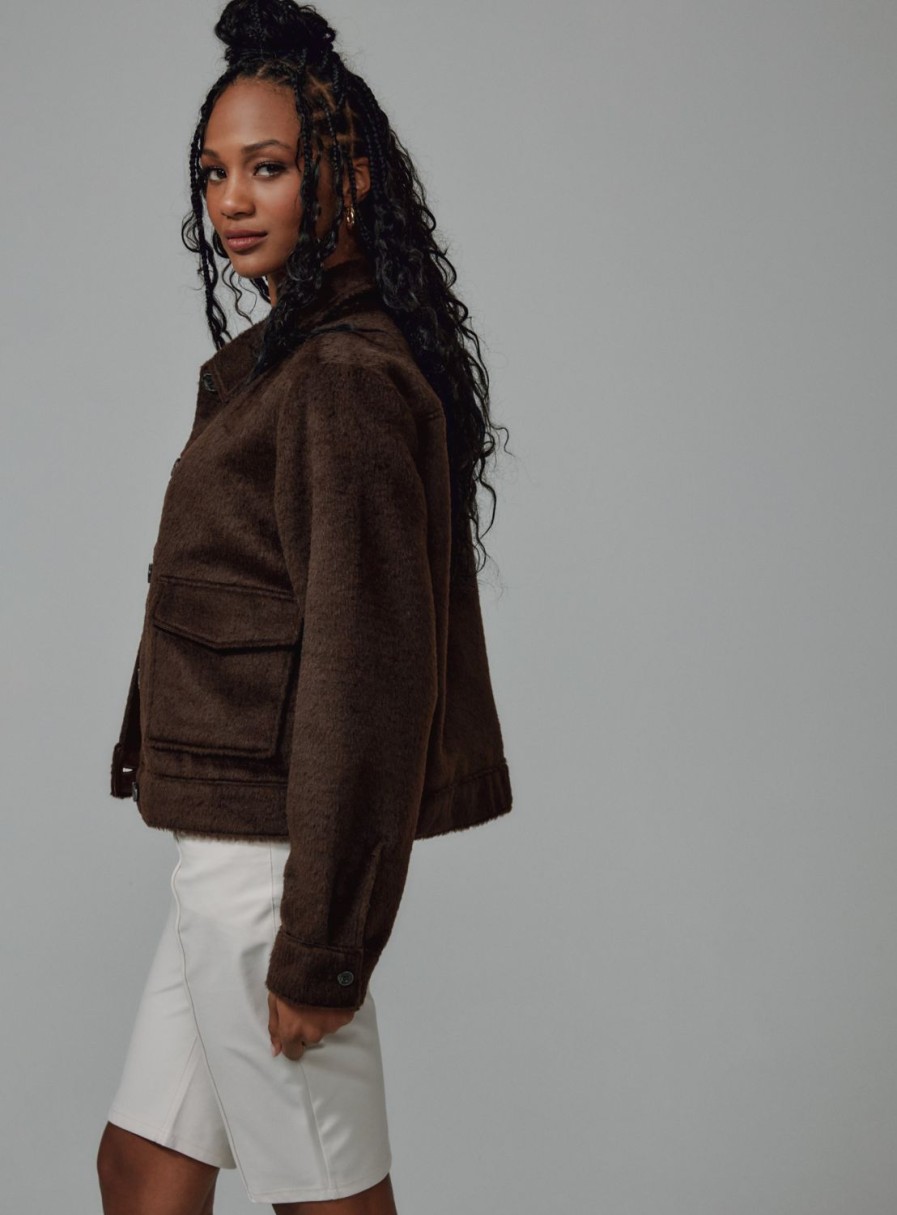 Women 7 Diamonds Jackets | Harlow Brushed Overshirt