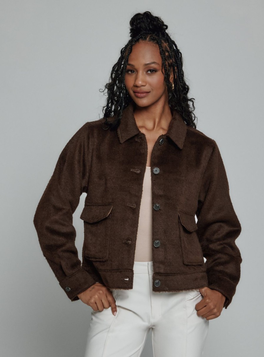 Women 7 Diamonds Jackets | Harlow Brushed Overshirt